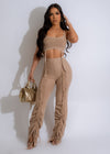 Better Impossible Ribbed Pant Set Nude