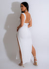 Be Myself Glitter Midi Dress White - A stunning, sparkling white dress perfect for any special occasion