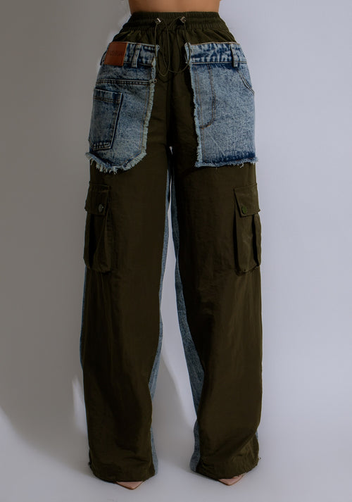  Fashionable and trendy jeans in a refreshing shade of green 