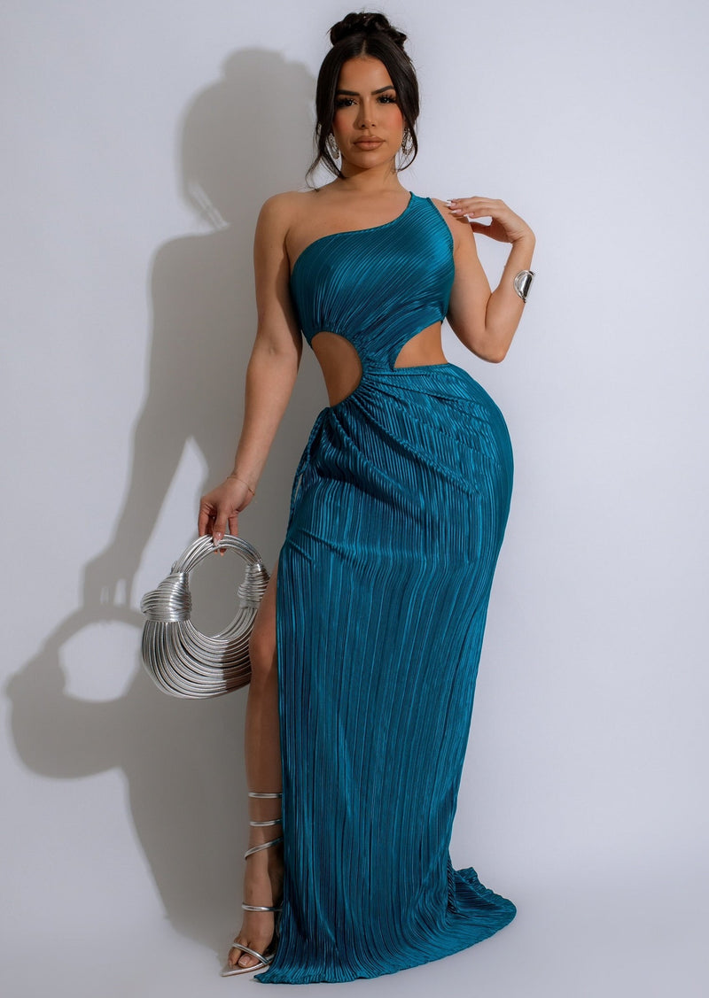 Beautiful and elegant Dance On My Own Maxi Dress in a stunning shade of blue