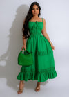Innocent Girl Midi Dress Green