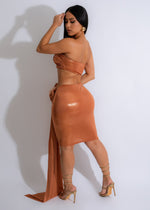 Been Like This Metallic Ruched Mini Dress