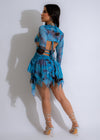 Boho Beauty Mesh Skirt Set Blue - Flowy and feminine summer outfit