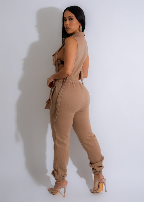 Came To Win Jumpsuit Nude