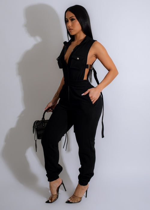 Came To Win Jumpsuit Black for women with a sleek design