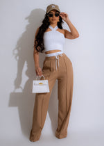 Miss Perfect Ribbed Crop Top White - a stylish and comfortable top for women, featuring ribbed design and a flattering crop cut