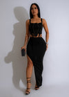 Stylish and versatile Take Me Away Skirt Set in classic black