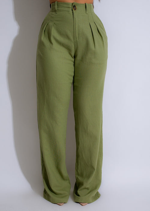 Decision To Leave Linen Pant Olive