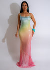 Royal blue sequin maxi dress with a V-neck and long sleeves, perfect for formal events or parties