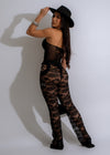  Always Mine Lace Legging Set Black - Close up of the intricate lace design on the leggings