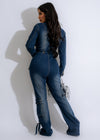 A beautiful and stylish Lost Of Love Denim Jumpsuit, perfect for any casual or dressy occasion