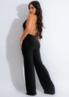 Elegant and eye-catching Black Glitter Jumpsuit for any special occasion