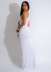  Elegant and ethereal Luminous Ruched Maxi Dress White for special occasions
