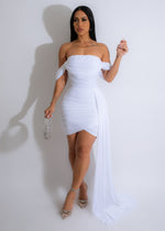 Stunning and stylish All The Good Mesh Mini Dress White, perfect for any occasion