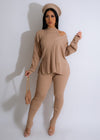 Play My Game Sweater Pant Set Nude