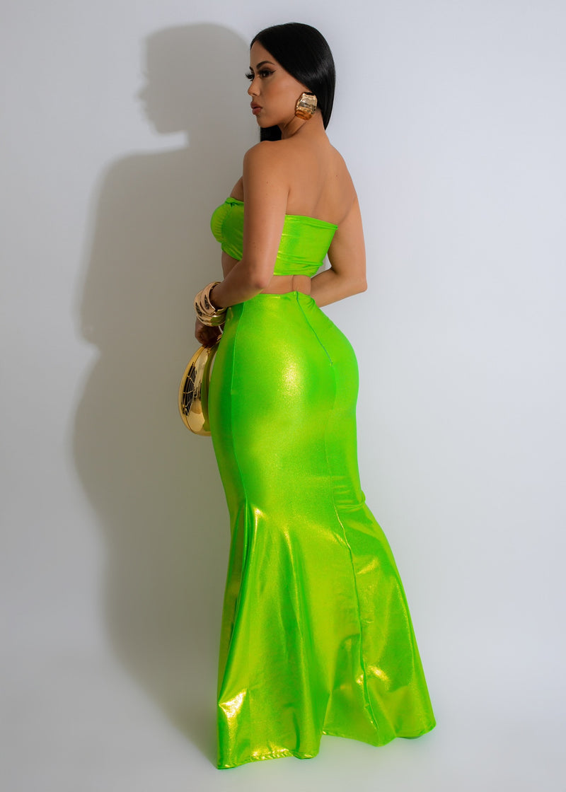 Vibrant Electric Paradise Mermaid Maxi Dress with Sequins and Sparkles