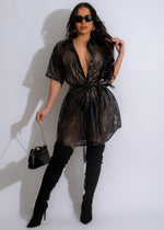 My Essence Faux Leather Mini Dress Black, a sleek and sexy dress perfect for a night out
