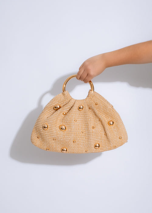 Vacay Ready Handbag Nude: Stylish and spacious shoulder bag in a neutral tone perfect for travel and leisure
