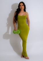 Ruched maxi dress in stunning green color perfect for special occasions