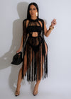 Vibes Crochet Cover Up Black