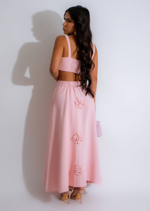 Classic Blossom Skirt Set Pink