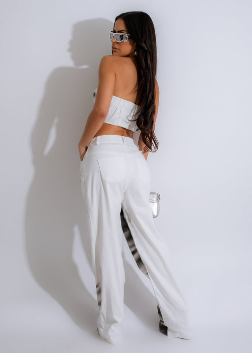 Trendy No Introduction Tie Dye Pant White with white tie-dye pattern