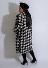  Elegant and warm black faux sherpa coat for stylish outings