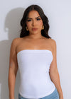 Just Like Body Ribbed Tube Top White