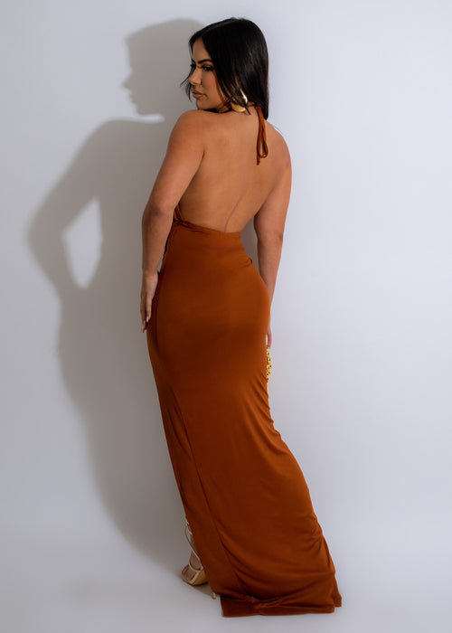 Meet You There Maxi Dress Brown