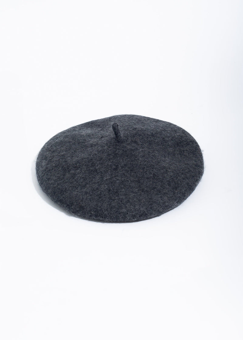 Beauty In The City   Beret Hat Charcoal