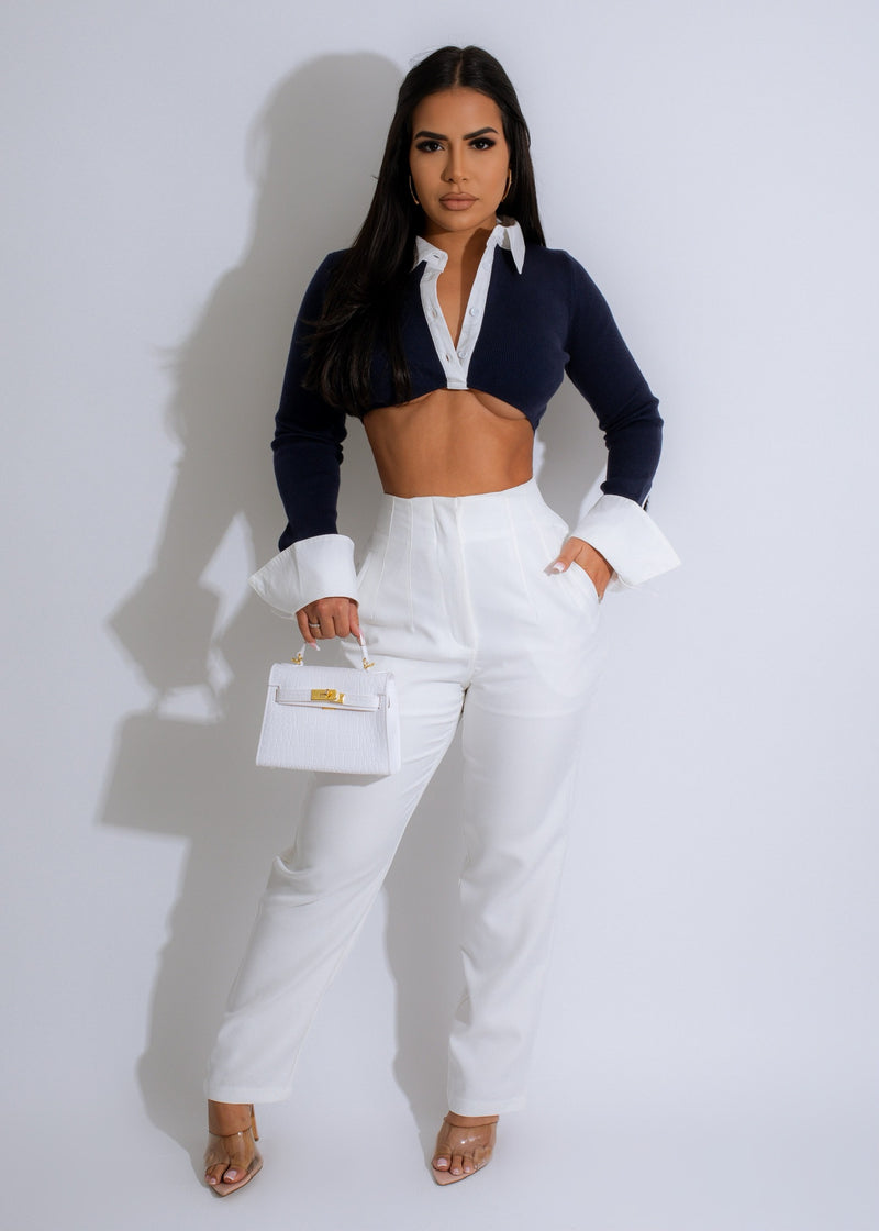 Just Go With It Sweater Crop Top