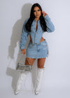 Love Me Like Do Denim Skirt Set