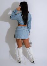 Love Me Like Do Denim Skirt Set