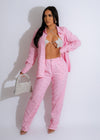 Taking My Time Rhinestone Denim Pant Set