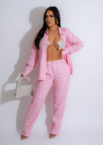 Taking My Time Rhinestone Denim Pant Set