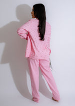 Taking My Time Rhinestone Denim Pant Set
