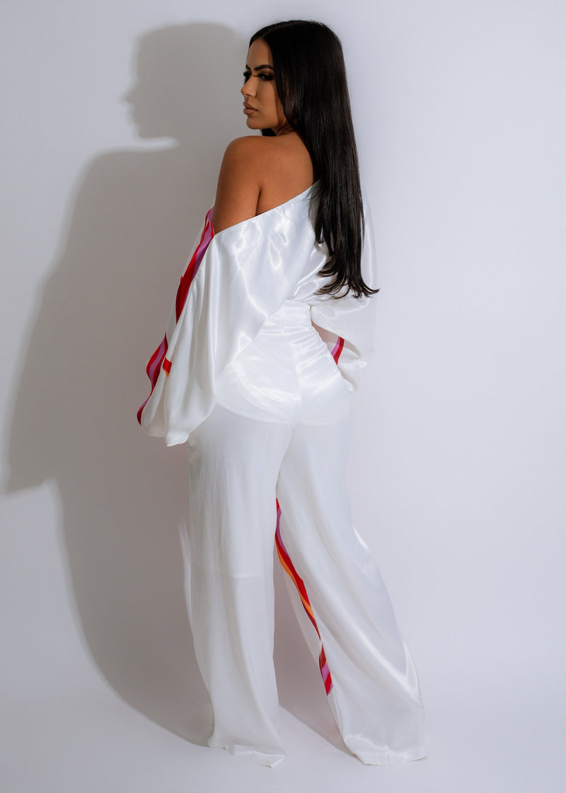 Easy Lover Satin Pant Set Red