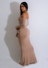 I Need Your Love Maxi Dress Nude - A stylish and elegant floor-length dress in a beautiful nude color Perfect for any special occasion or event