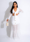 Souvenir Lace Skirt Set White