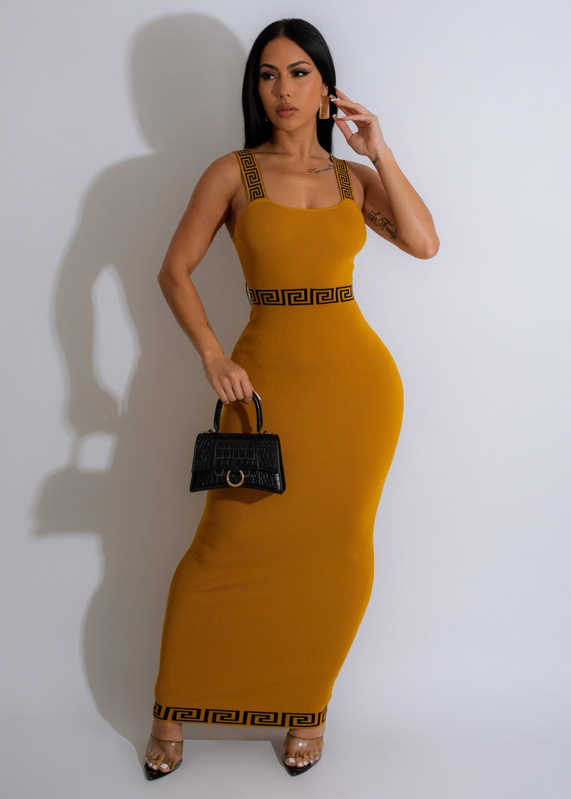 Steal My Girl Sweater Maxi Dress Yellow