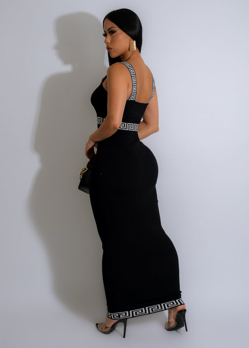 Steal My Girl Sweater Maxi Dress Black