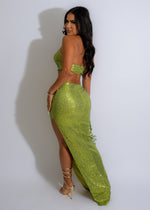 By My Side Sequin Maxi Dress Green