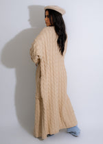 Wrapped In Warm Knitted Cardigan Cream