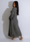 You Are Autumn Knitted Short Set Grey