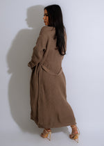 You Are Autumn Knitted Short Set Brown