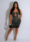 In Public Diamonds Pearls Mesh Mini Dress Black