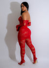 Flawless Night Lace Mini Dress Set Red