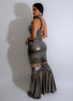 Hit The City Metallic Maxi Dress