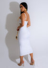 Admire Me Bandage Rhinestones Midi Dress White