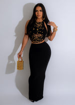 Made You Look Skirt Set Black